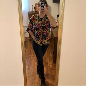 Funky Floral Button Up